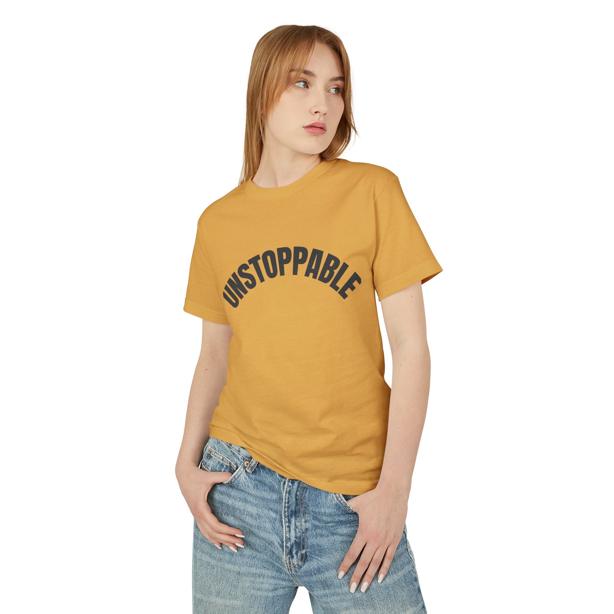 Unstoppable Garment-Dyed Heavyweight Tee, Motivational T-Shirt, Casual Wear, Gift for Him/Her, Positive Affirmation Shirt